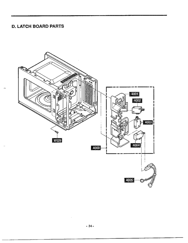 Microwave Assembly Complete Page 5 Diagram and Parts List for MA-682M  LG Microwave