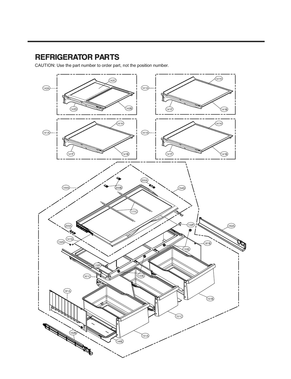 Refrigerator Parts Diagram and Parts List for GR-L31GUSJM ASTCNA0 LG Refrigerator