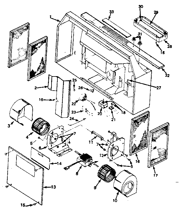 Range Hood Diagram and Parts List for 2335208390  Kenmore Range Hood