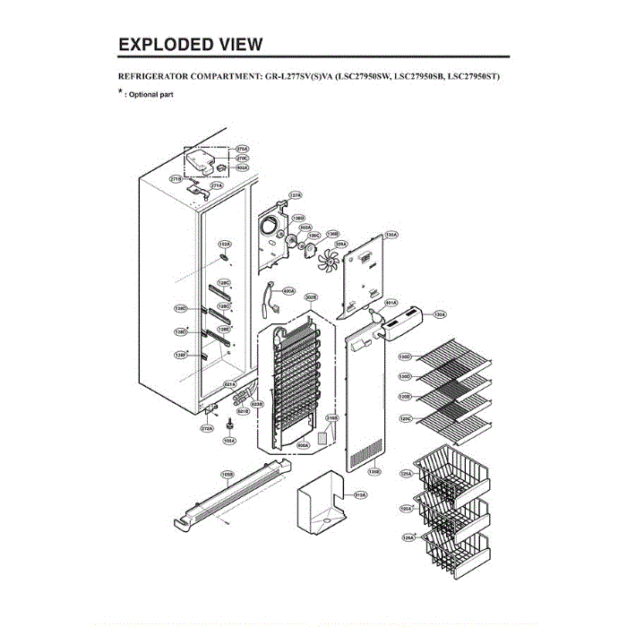 Section 4 Diagram and Parts List for LSC27950SB AWBCLGA LG Refrigerator
