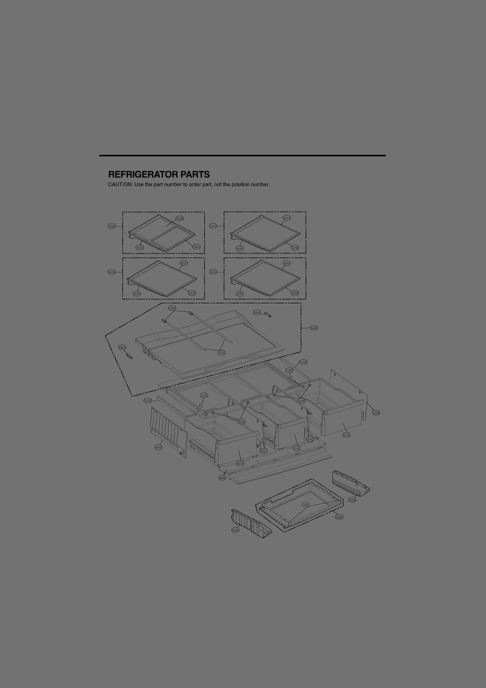 Refrigerator Parts Diagram and Parts List for GR-J338HSJM ASTCNA0 LG Refrigerator