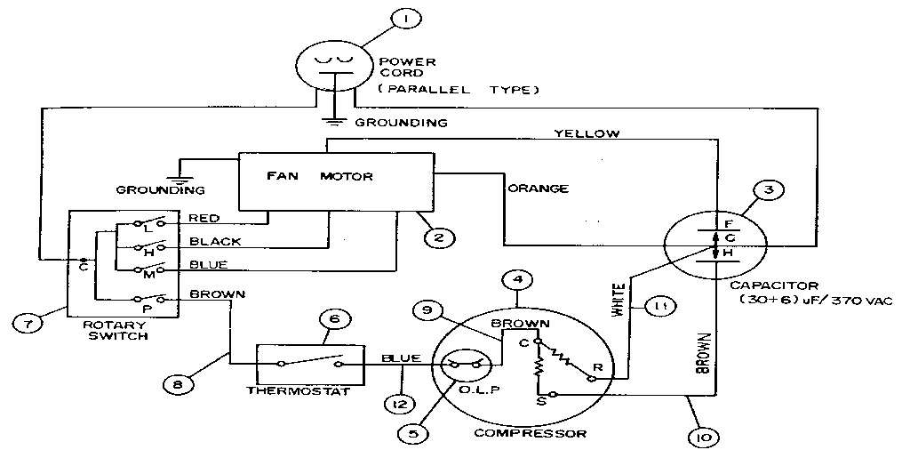 5. Circuit Diagram Diagram and Parts List for GA-091A  LG Air Conditioner