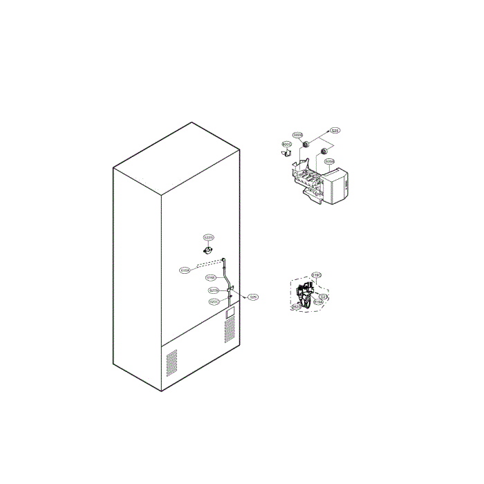 Ice Maker Diagram and Parts List for LDC22720SW 00 LG Refrigerator