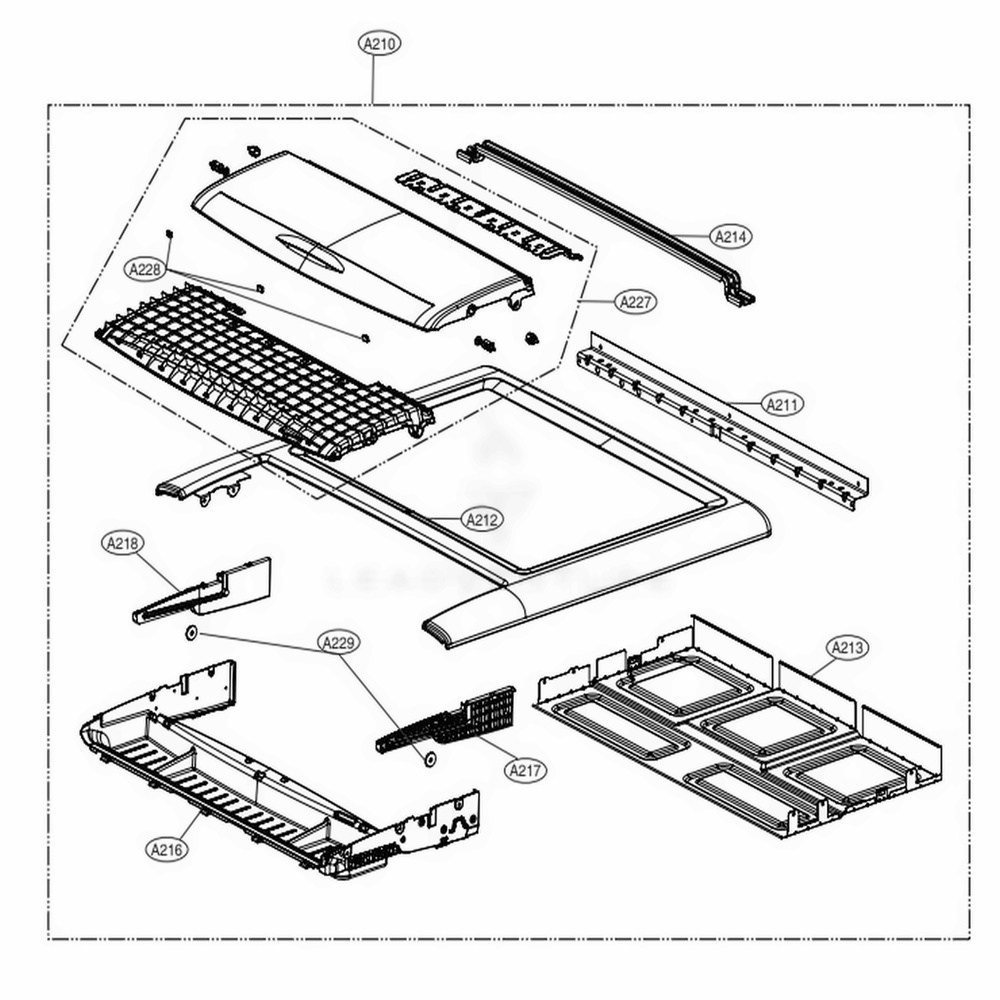 Plate Assembly Diagram and Parts List for DLEX9500K ABSEEUS LG Dryer