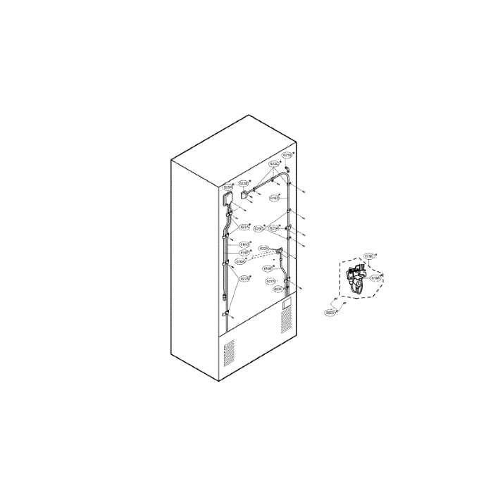 Ice And Water Diagram and Parts List for LRDC22744ST  LG Refrigerator