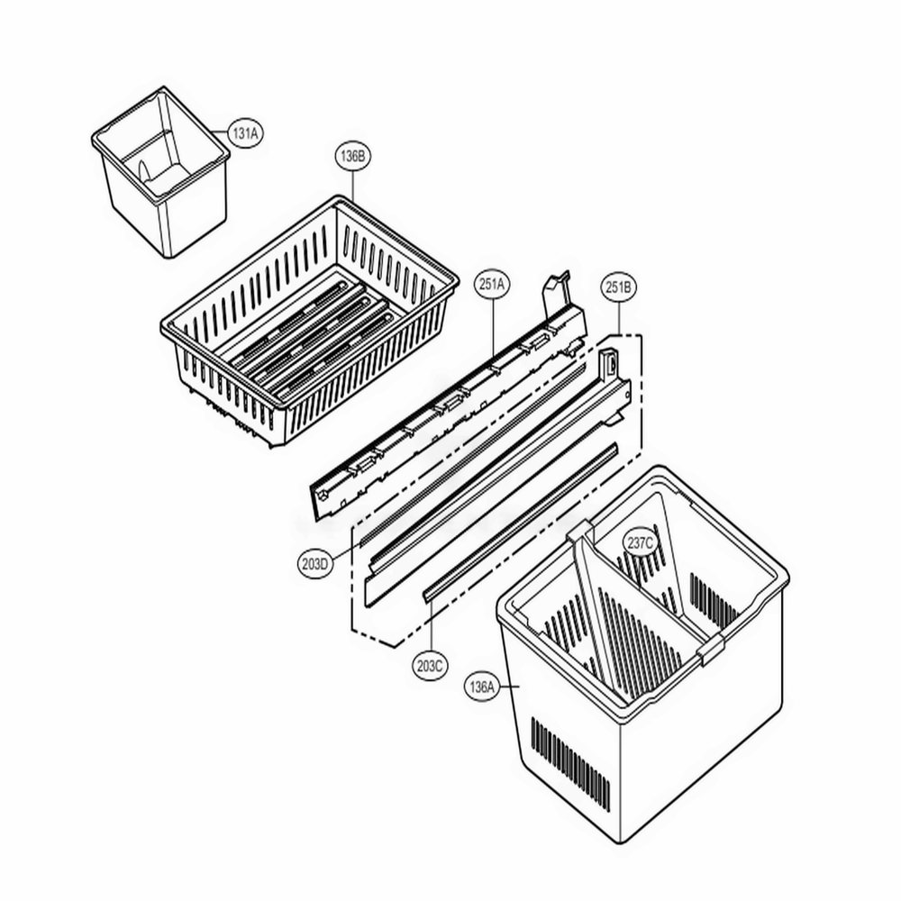 Freezer Parts Diagram and Parts List for 71092 ASWCSE2 LG Refrigerator