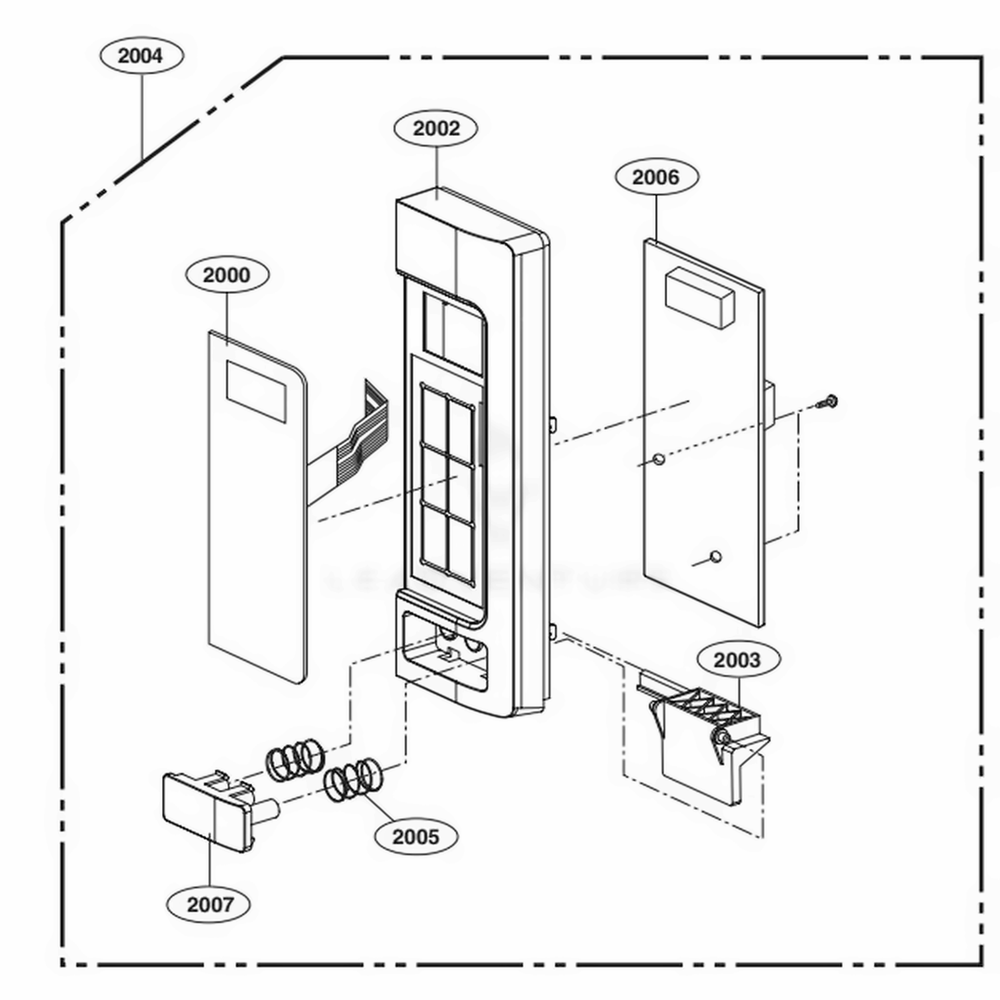 Control Panel Parts Diagram and Parts List for LCS1413SB CBKEBBY LG Wall Oven