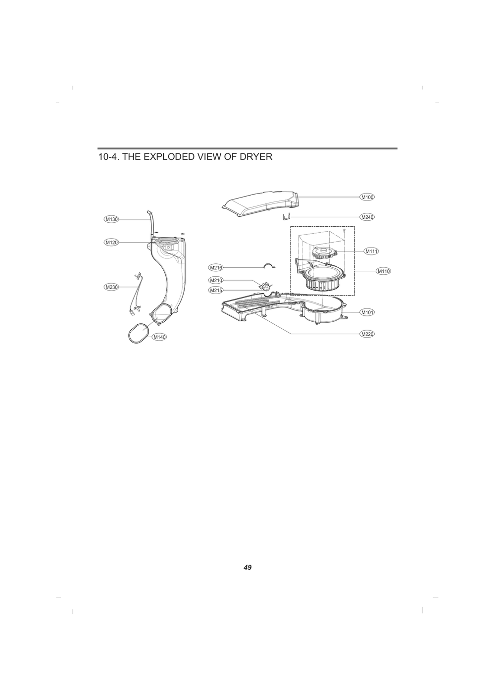 Dryer Diagram and Parts List for FH4A8FDMK21 ABWEEUS LG Dryer