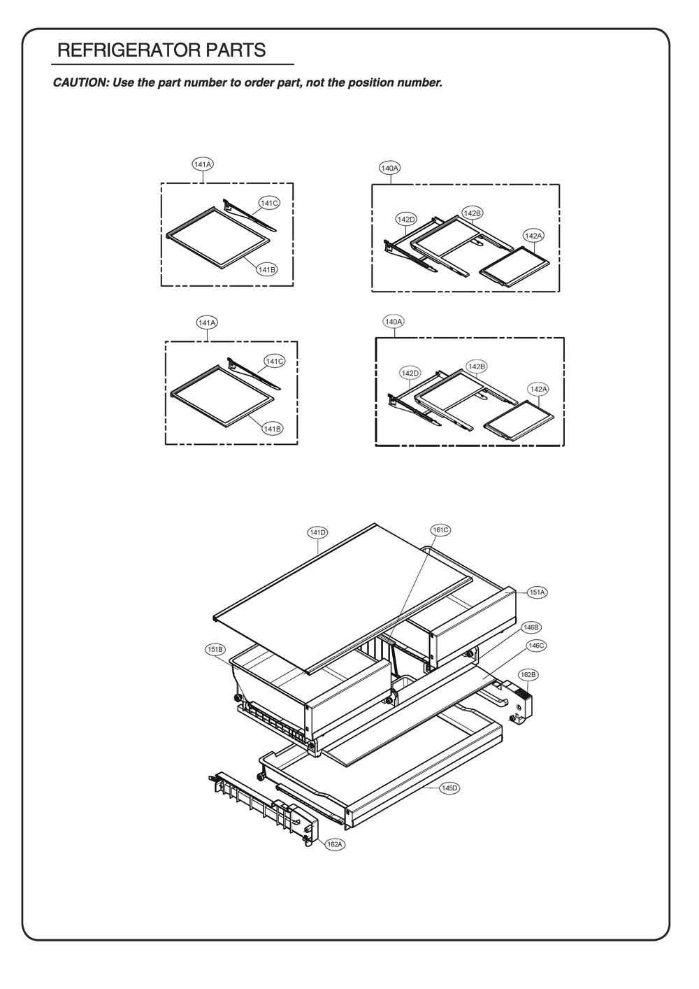 Refrigerator Parts Diagram and Parts List for GR-B288NSUM ASTCSE0 LG Refrigerator