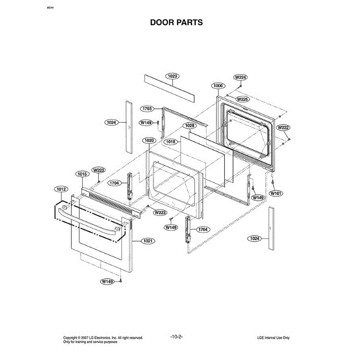 Section 3 Diagram and Parts List for LRE30955ST AS1LLGA LG Range