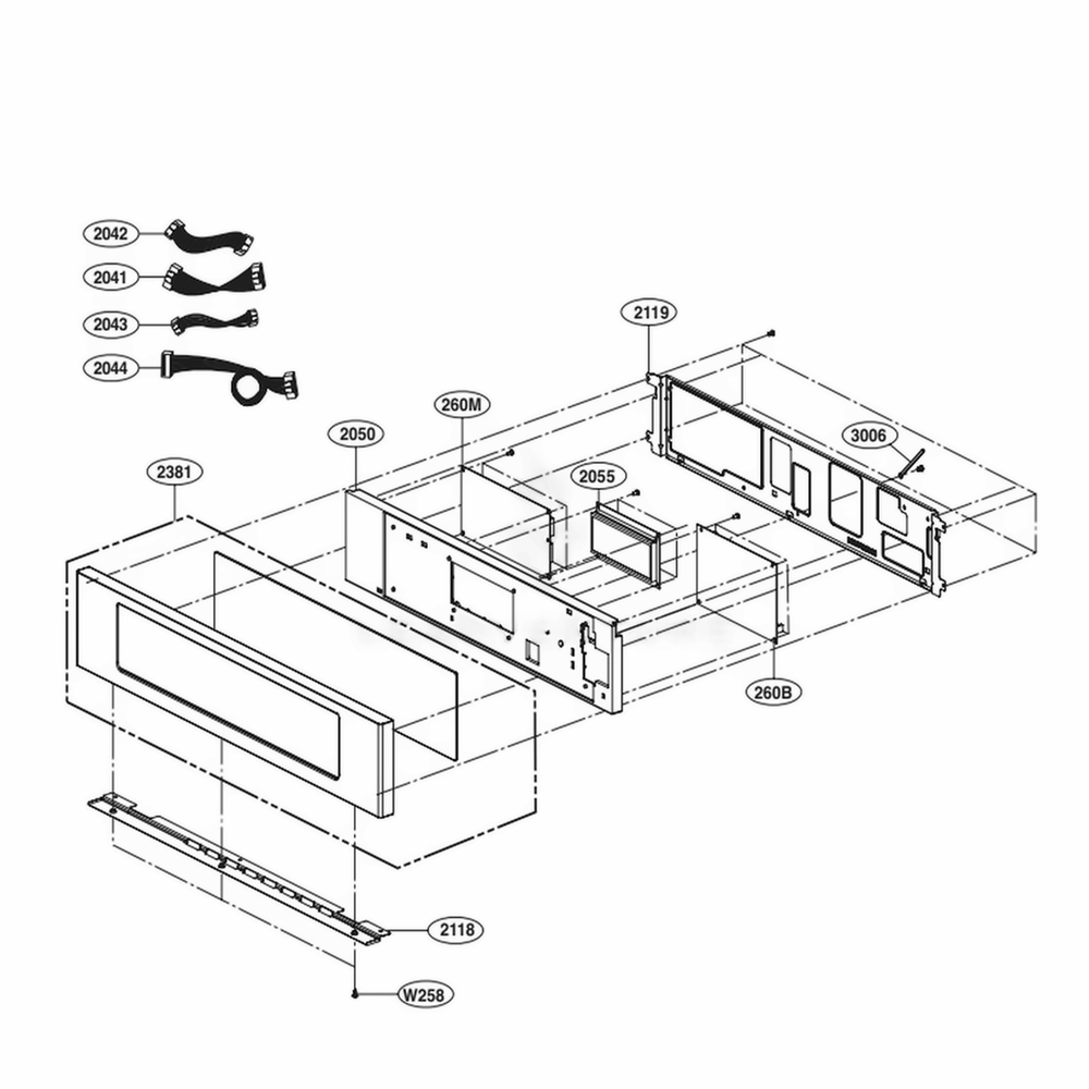 Controller Parts Diagram and Parts List for LWD3063BD ABDLLGA LG Wall Oven