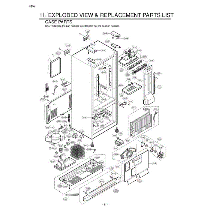 Section 5 Diagram and Parts List for LFC22760SW ASWCLGY LG Refrigerator