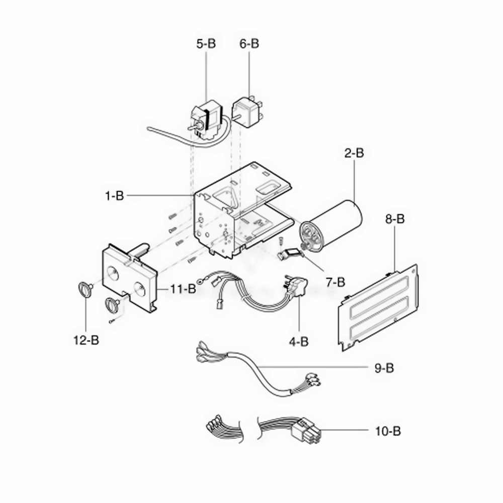 Control Box Assembly Diagram and Parts List for 580 AWYCSRU LG Air Conditioner