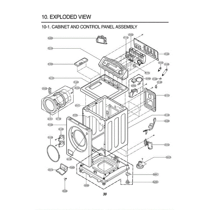 Section 2 Diagram and Parts List for WM3632HW ABWEEUS LG Washer