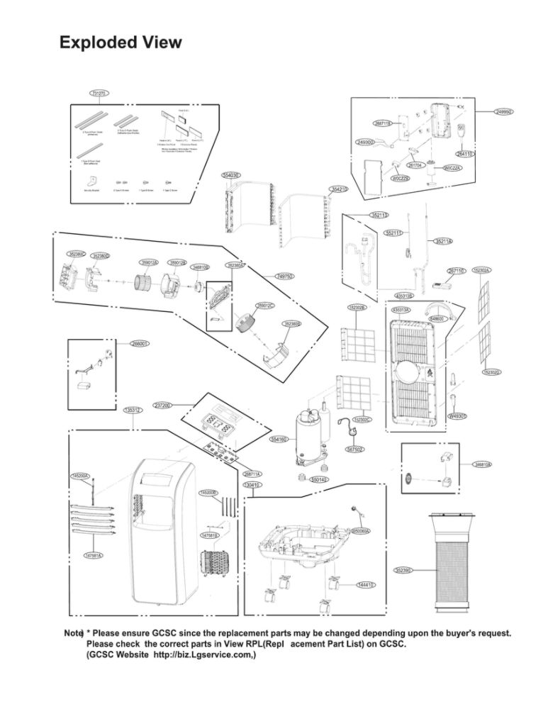 Portable Air Diagram and Parts List for LP0813WNR 00 LG Air Conditioner