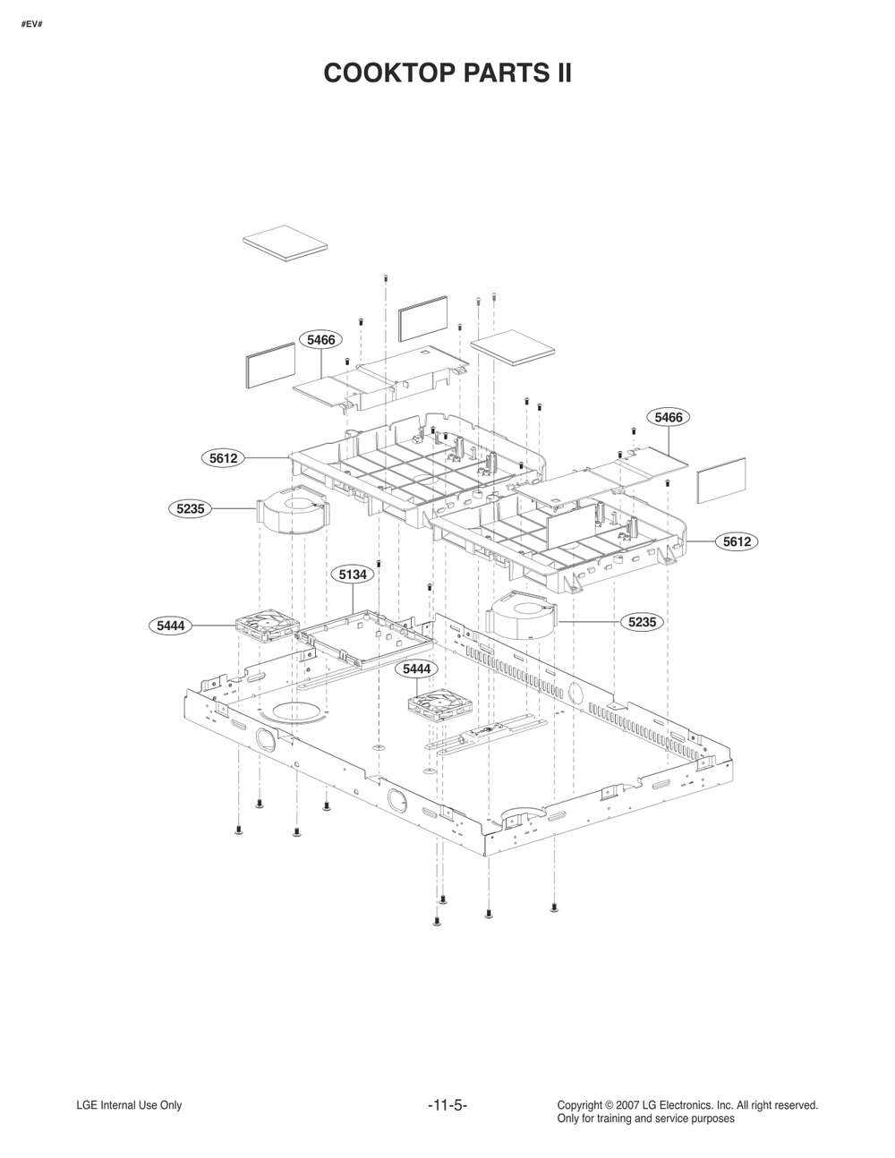 Cooktop Parts Ii Diagram and Parts List for FS1748LS ASTLLGA LG Range