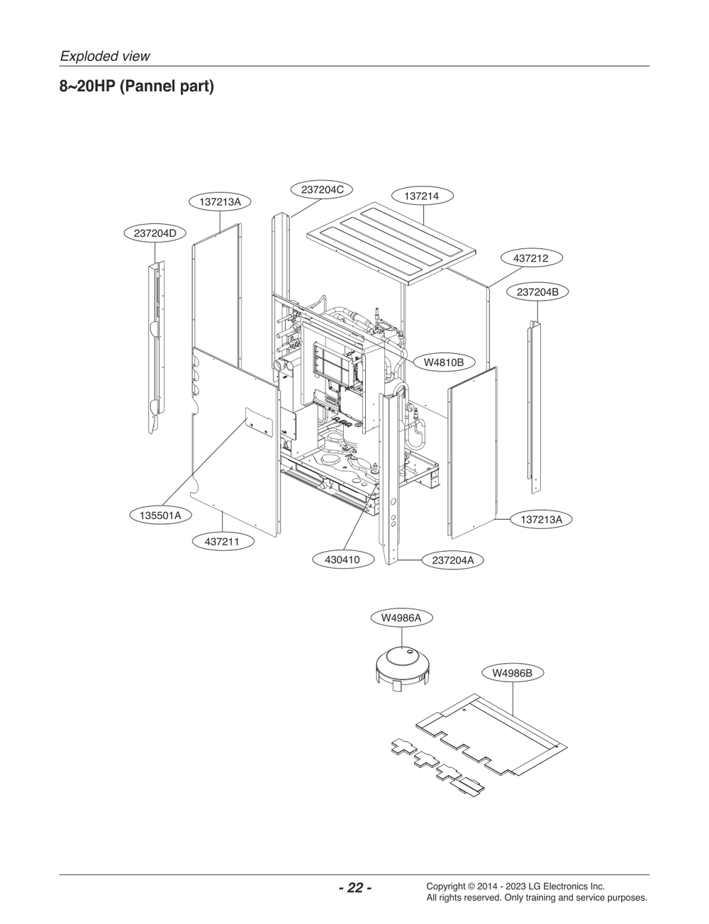 Diagram 2 Diagram and Parts List for ARWB144DAS4 AWGBLUS LG Air Conditioner