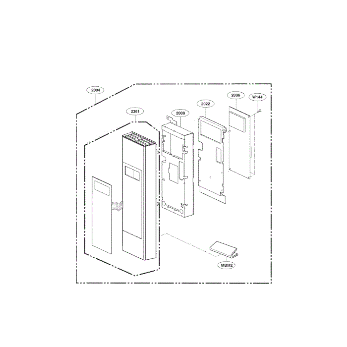 Controller Diagram and Parts List for LMVH1711ST 00 LG Microwave