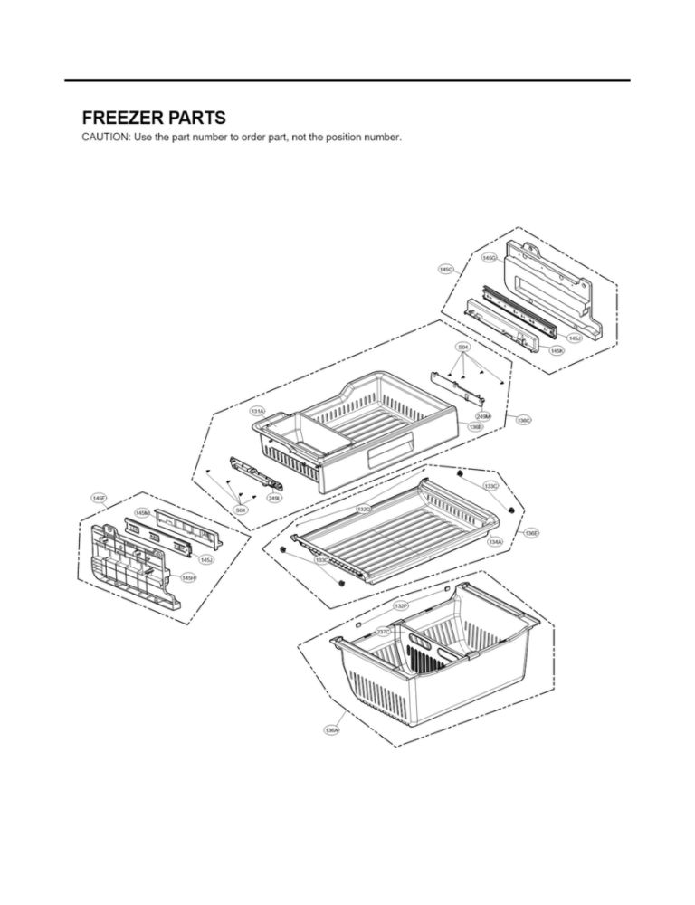 Freezer Parts Diagram and Parts List for LFX31935ST 03 LG Refrigerator