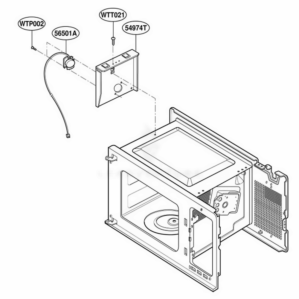 Sensor Parts Diagram and Parts List for MT2115SJQ MWEWRP LG Range