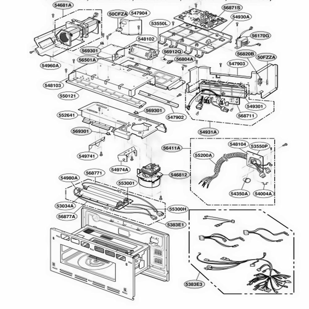 Interior Parts 2 Diagram and Parts List for ZSC2000CBB ABKLGEU LG Range