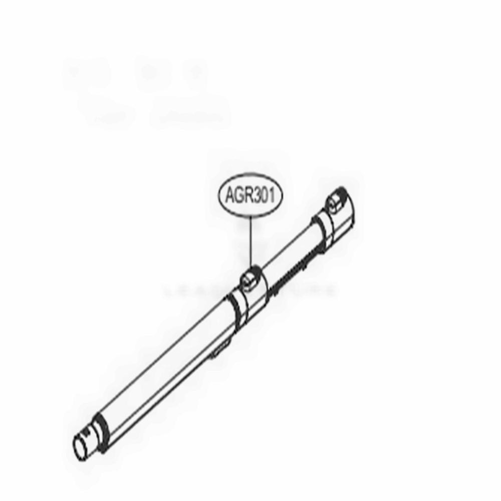 Extension Pipe Diagram and Parts List for A906SM BFSELGA LG Upright Vacuum