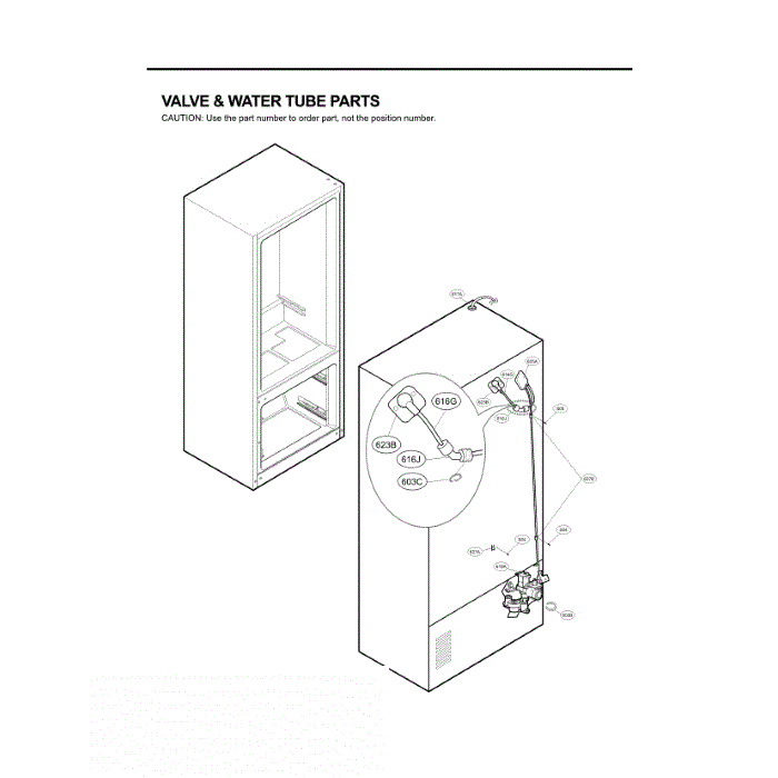 Valve And Water Diagram and Parts List for LFX31925ST 05 LG Refrigerator
