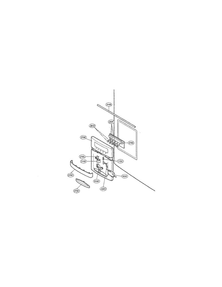 Dispenser Parts Diagram and Parts List for LRFD22850ST 00 LG Refrigerator