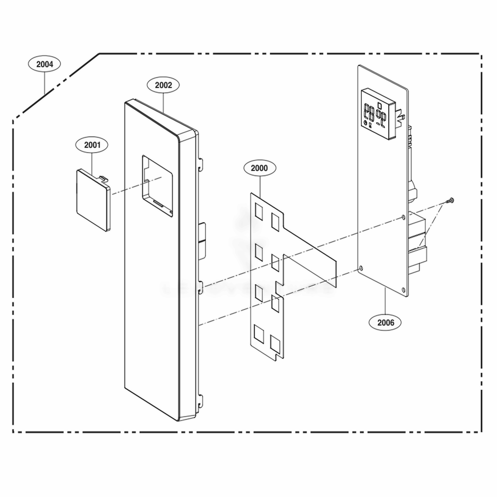 Control Panel Parts Diagram and Parts List for LMC1275SB CBKELGA LG Range