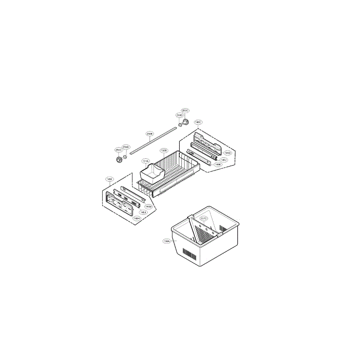 Freezer Diagram and Parts List for LFX25961AL 00 LG Refrigerator