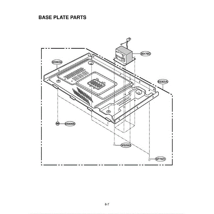 Section 4 Diagram and Parts List for LRM1230B CBKELGA LG Microwave Oven Combo
