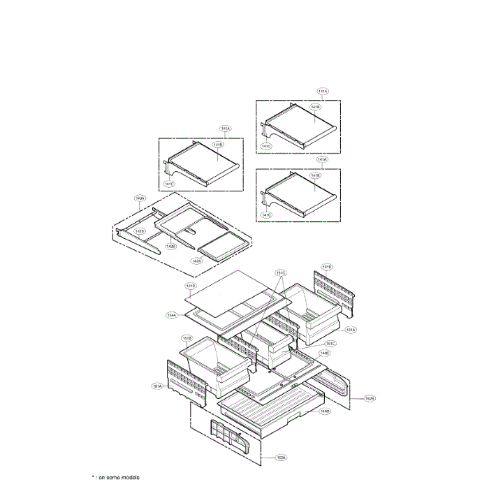 Refrigerator Diagram and Parts List for LMX25985SW 00 LG Refrigerator