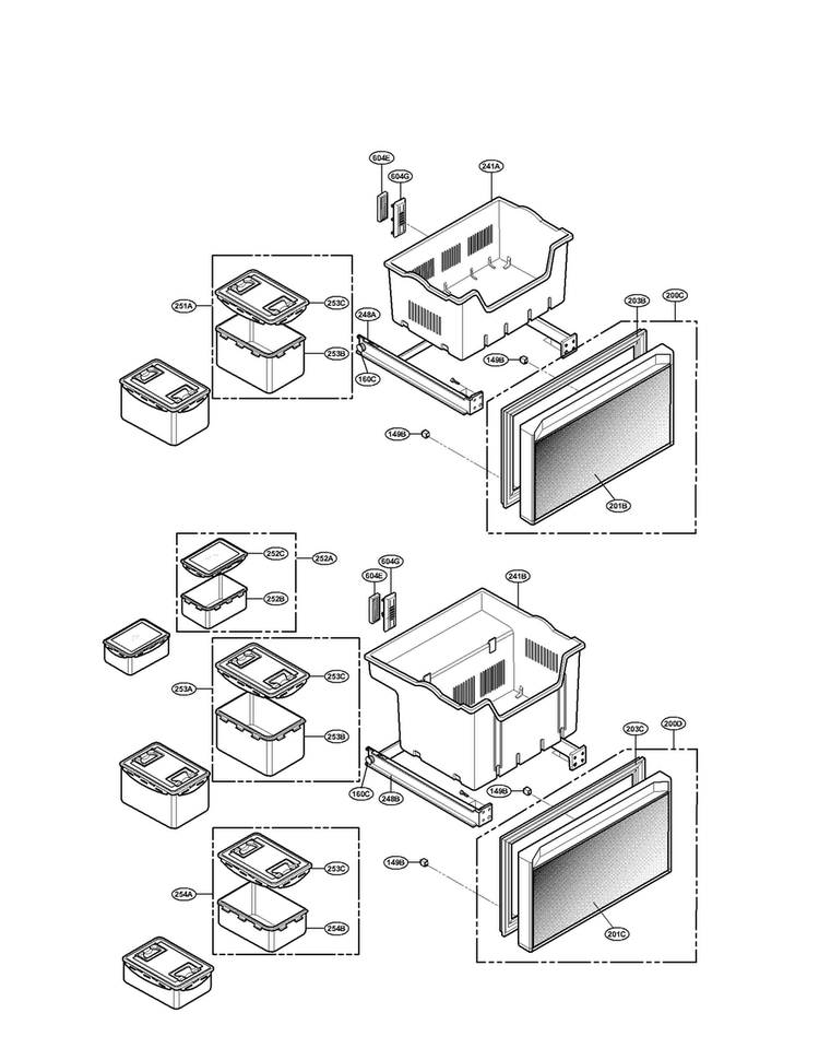 Door Parts Diagram and Parts List for GR-J303UGAAFCSJA  LG Refrigerator