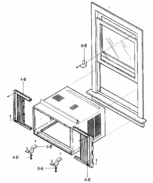 Installation Kit Assy Diagram and Parts List for 58076081500  Kenmore Air Conditioner