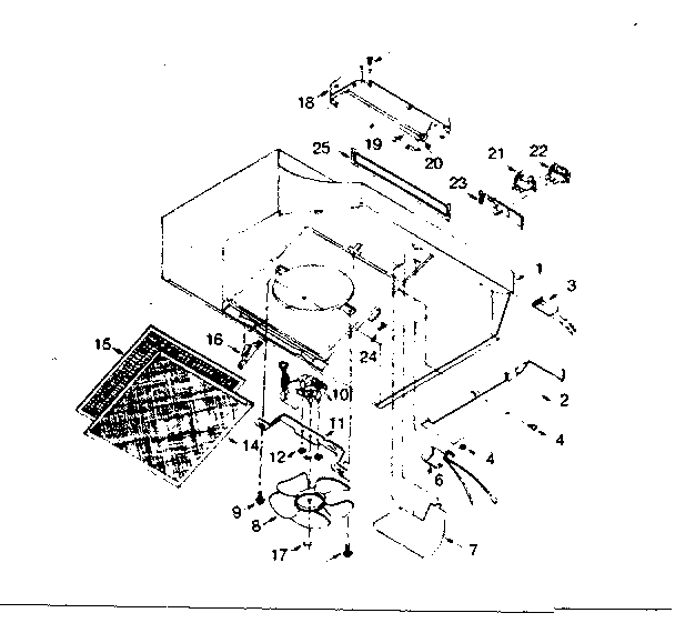 Canopy Diagram and Parts List for 2335167812  Kenmore Range Hood