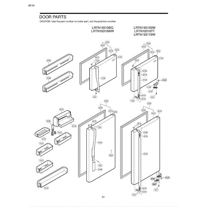 Section 11 Diagram and Parts List for LRTN19310BQ ABICLGA LG Refrigerator