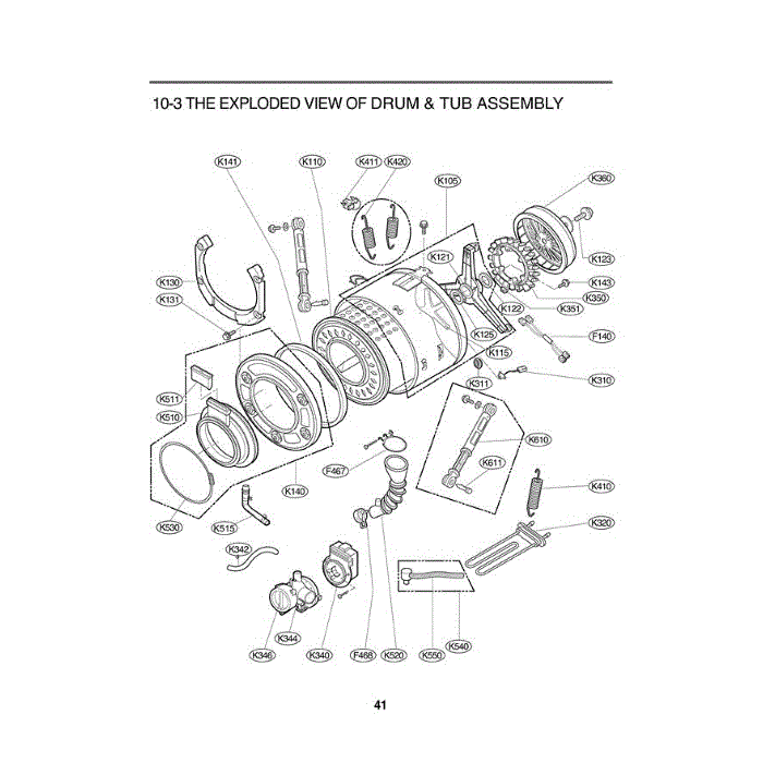 Section 4 Diagram and Parts List for WD-3274RHD AOWEEUS LG Washer
