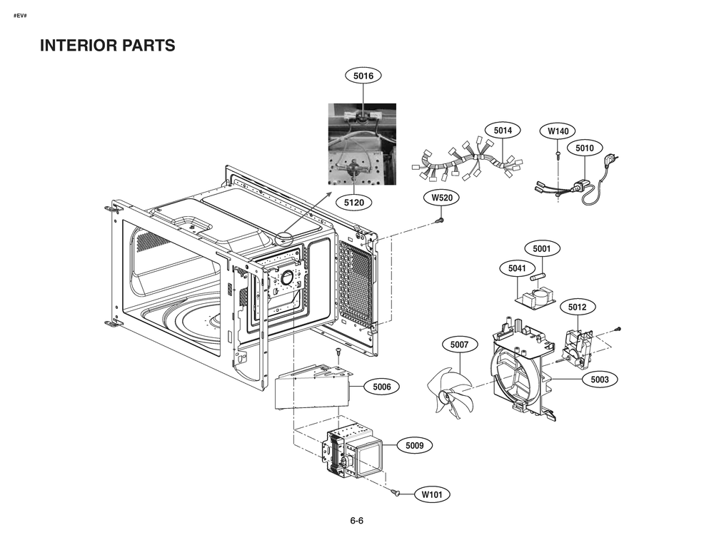 Interior Parts Diagram and Parts List for MSER0990S CSTELGA LG Miscellaneous