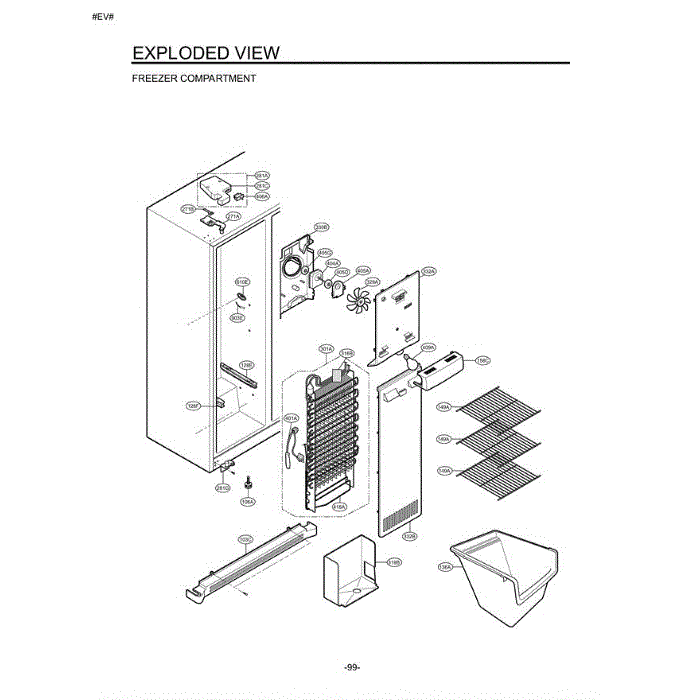Section 1 Diagram and Parts List for LSC26905SB AWBCLGA LG Refrigerator