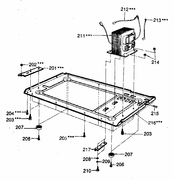 Microwave Parts Diagram and Parts List for 7218852580  Kenmore Microwave