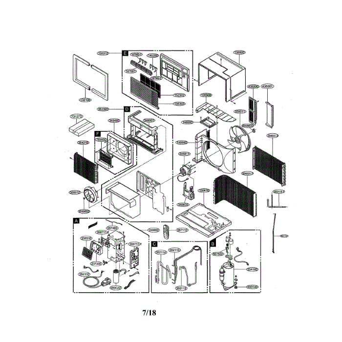 Air Conditioner Diagram and Parts List for LT1235HNR 00 LG Air Conditioner