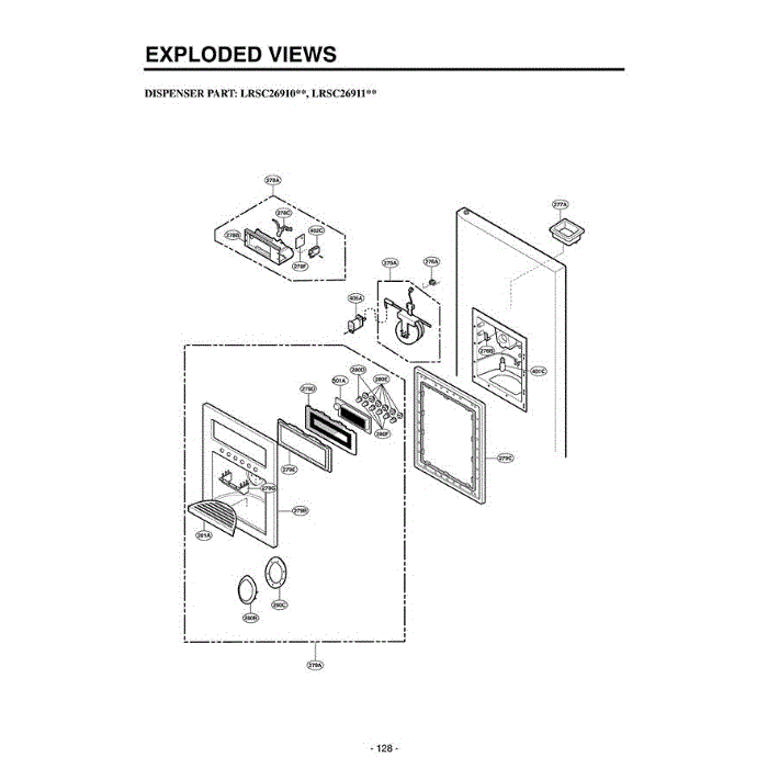 Section 6 Diagram and Parts List for LRSC26910SW ASWCLGA LG Refrigerator