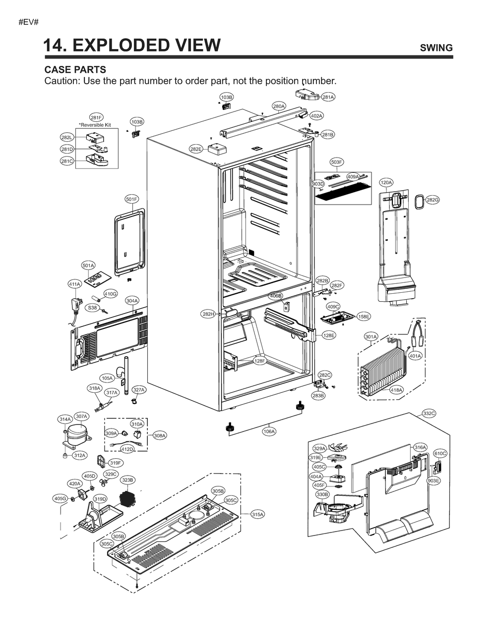 Diagram 1 Diagram and Parts List for GM-B229QQFL ABICSE2 LG Refrigerator