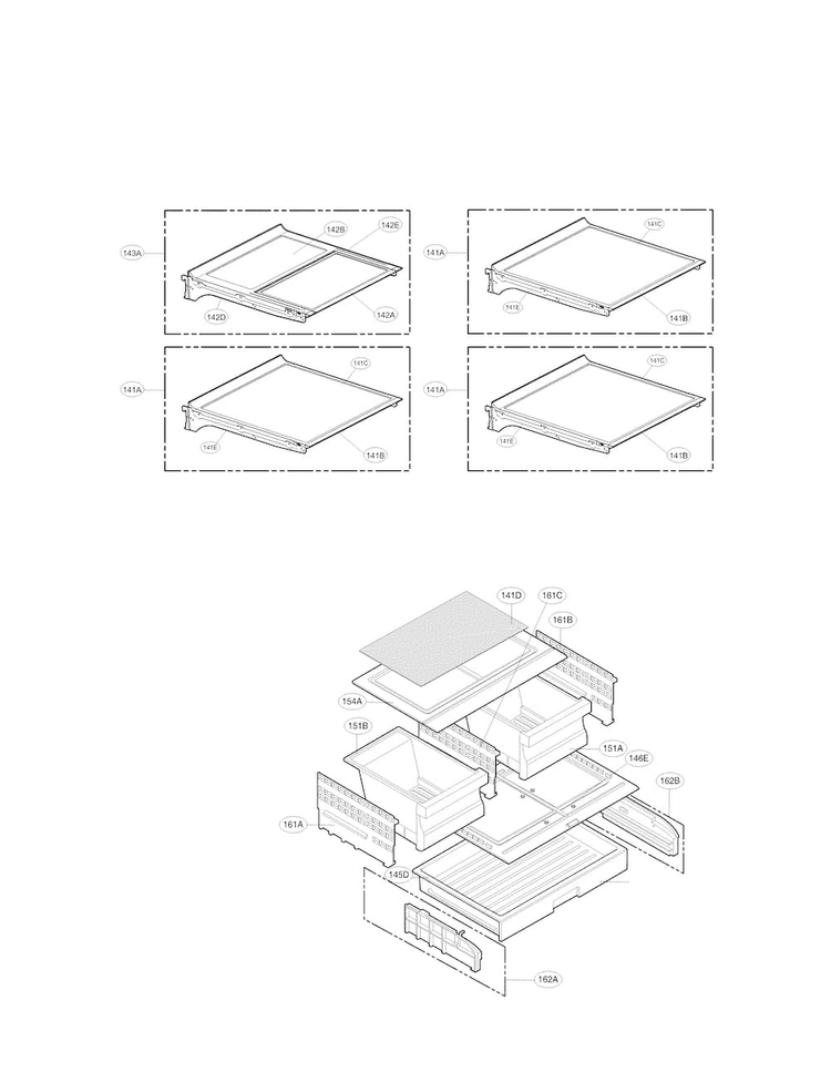 Refrigerator Parts Diagram and Parts List for LFXS24566S 00 LG Refrigerator