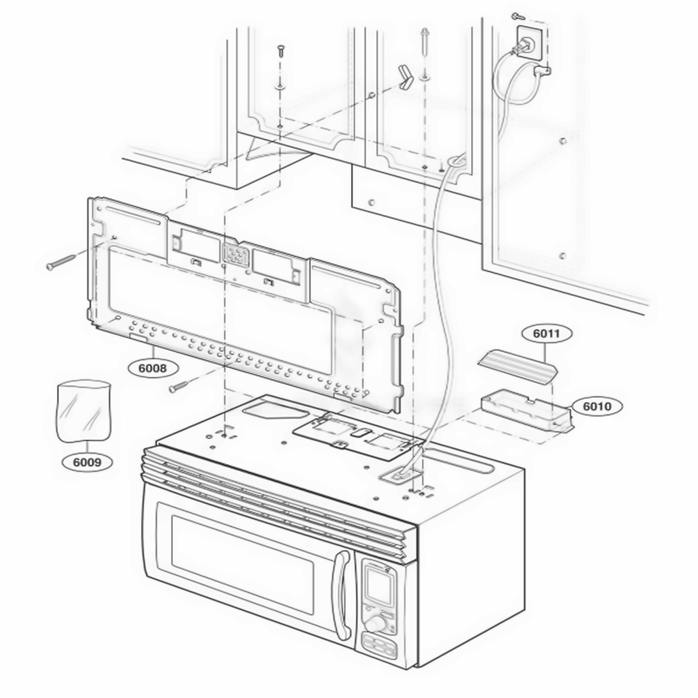 Installation Parts Diagram and Parts List for LMV1915NV AWHELGA LG Range