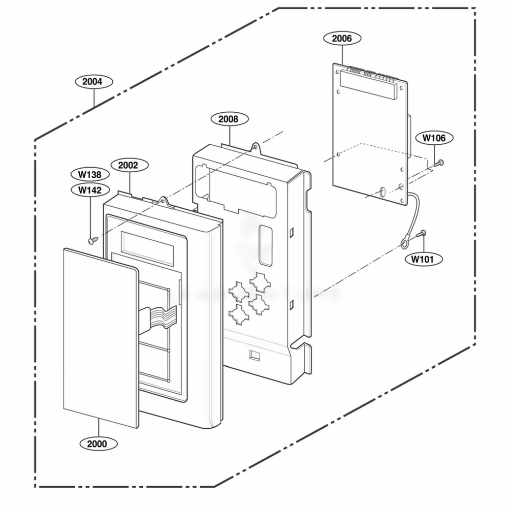 Controller Parts Diagram and Parts List for JVM1542WF AW1EGEU LG Wall Oven
