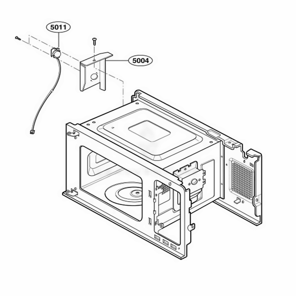 Sensor Parts Diagram and Parts List for 64289 ABKESEA LG Wall Oven