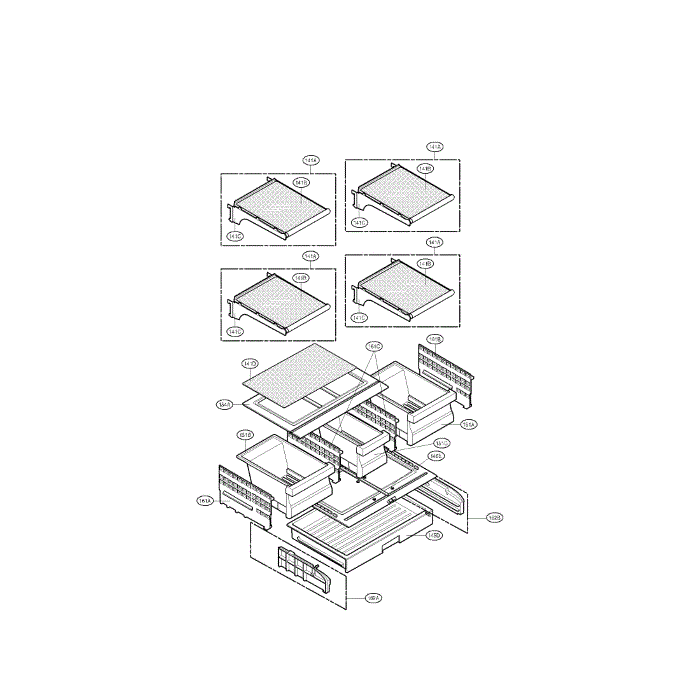 Refrigerator Diagram and Parts List for LMC25780SW 00 LG Refrigerator