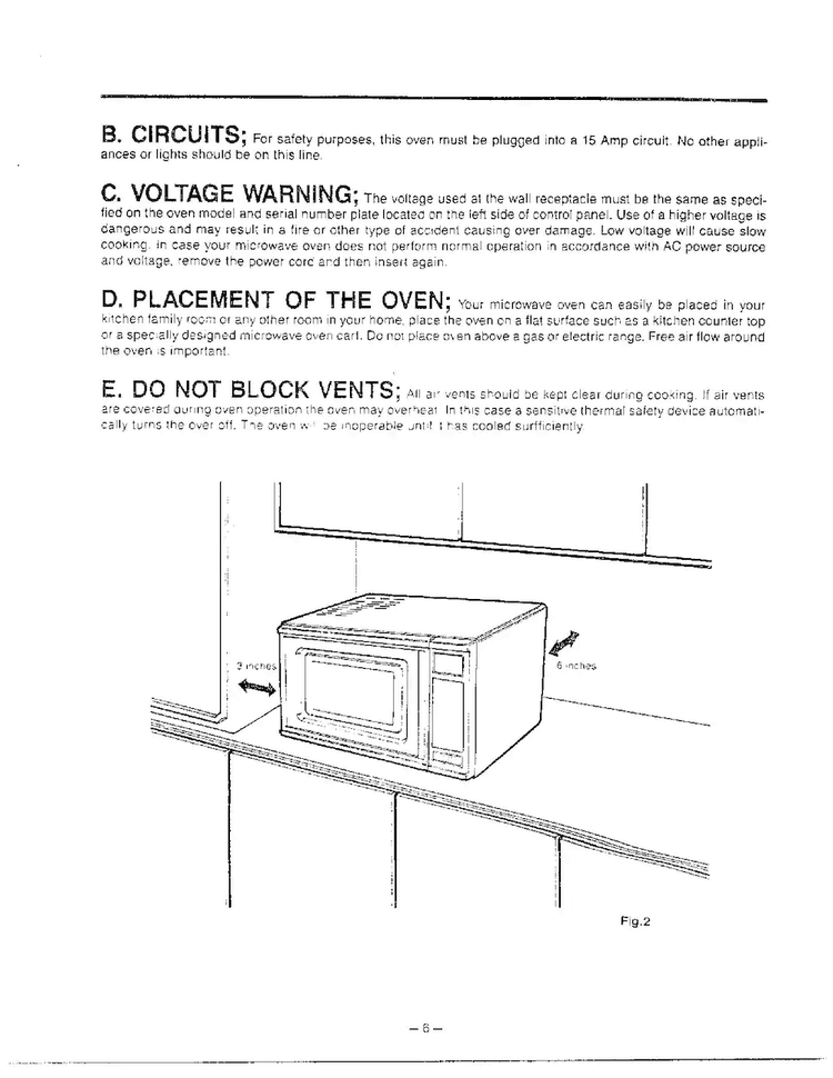 Installation Page 2 Diagram and Parts List for MH-1355M  LG Microwave