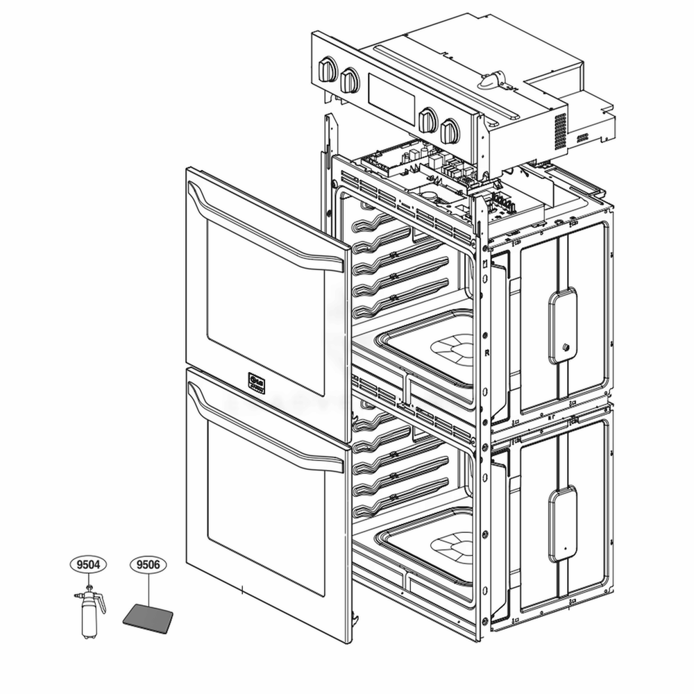 Main Diagram and Parts List for LSWD300BD AB6LSTD LG Range